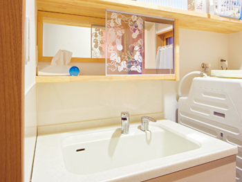 洗面台も水はねが少なくニットを洗うのにもとても便利です。