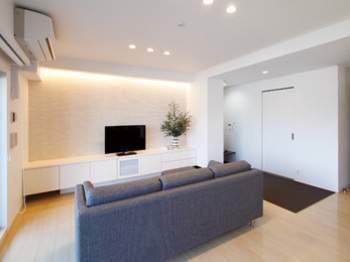 ホテルのロビーのようなリビング