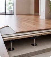 遮音フローリングと二重床の施工