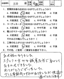 お客様アンケート voice11(2012年)