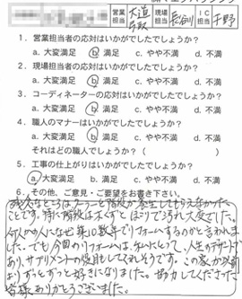 お客様アンケート voice133(2011年)