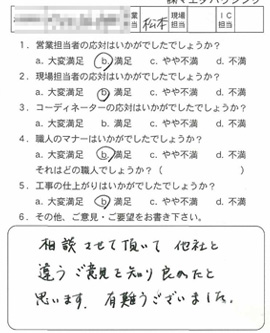 お客様アンケート voice142(2011年)