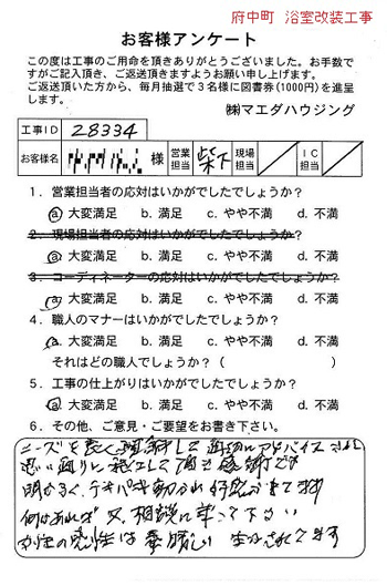 府中町 浴室改装工事
