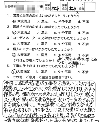 佐伯区　駐車場造成工事