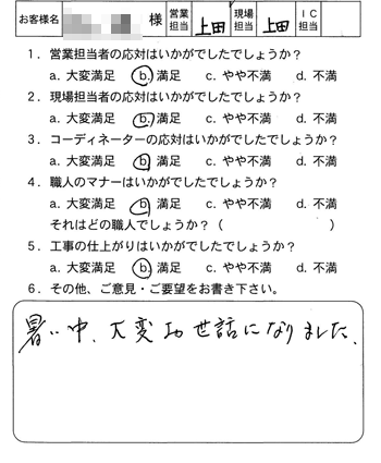 西区　改装工事