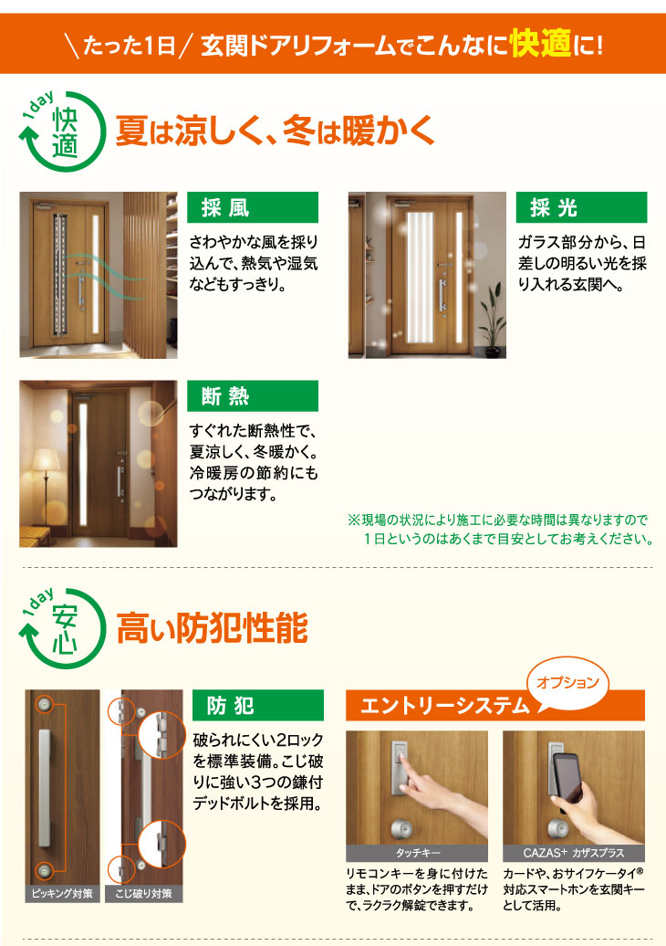 マエダハウジング｜玄関ドアはたった1日でリフォームできるんです！LIXIL（リクシル）リフォーム玄関ドア・リシェントの場合＞