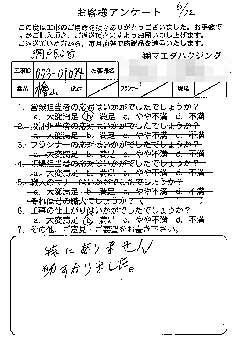 網戸貼替のお客様アンケート