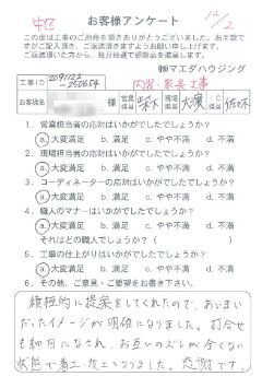 中区　内装・家具工事のお客様アンケート