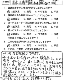 お客様アンケート voice18（2012年）のお客様アンケート
